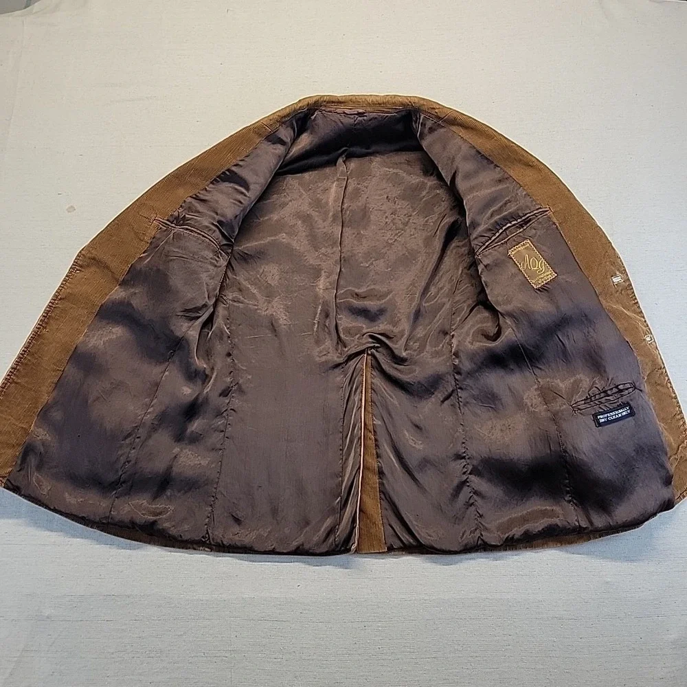 Brown Corduroy Blazer Jacket Men's 42R Vintage Style Unisex Oversized Look